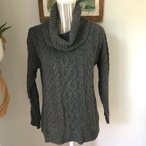 Ralph Lauren cable knit gray sweater variegated